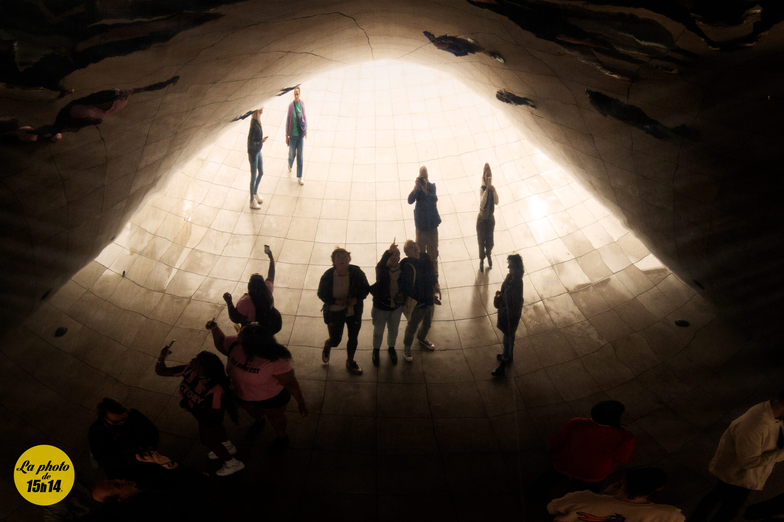 Reflet dans Cloud Gate, d'Anish Kapoor, Chicago